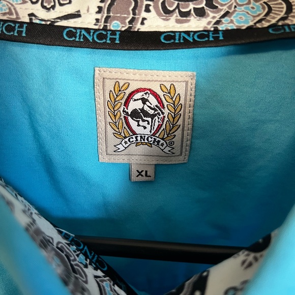 Cinch Men's Turquoise Button-Down Shirt - Picture 5 of 7